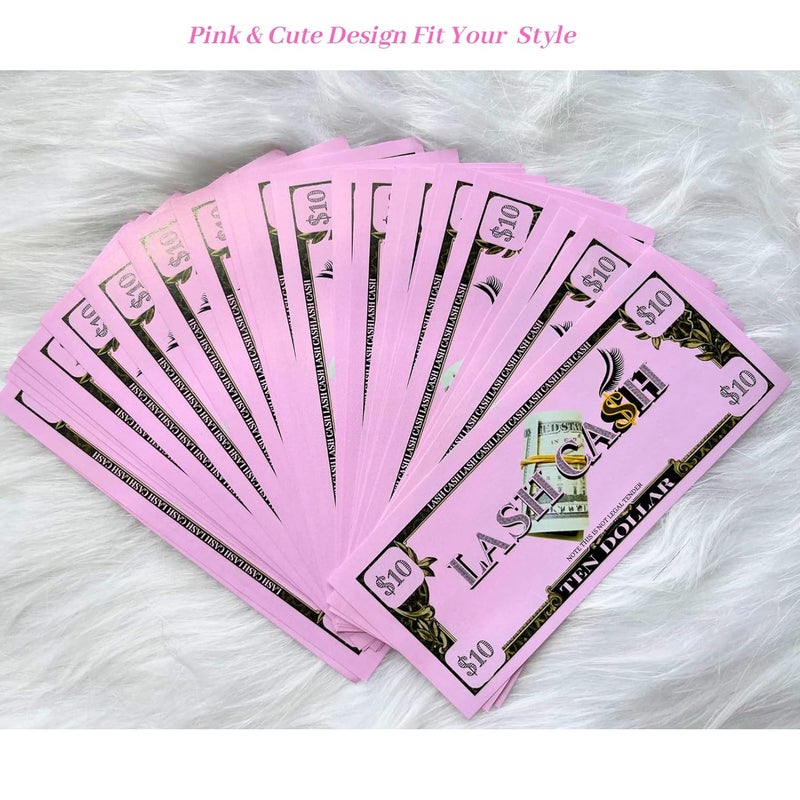 Mocomfor Loyalty Cards for Business Lashes, Lash Aftercare Kit Inserts Coupon Voucher Clients Gifts Reward Discount Cards for Eyelash Extension Business, pink 50pcs - Image 2